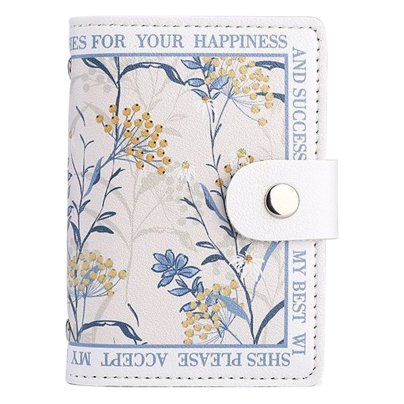 Nueva Flor de dibujos animados titular de la tarjeta de los hombres anti-desgaussing multi-tarjeta de Banco titular de la tarjeta de certificado bolsa de gran capacidad de las mujeres titular de la tarjeta