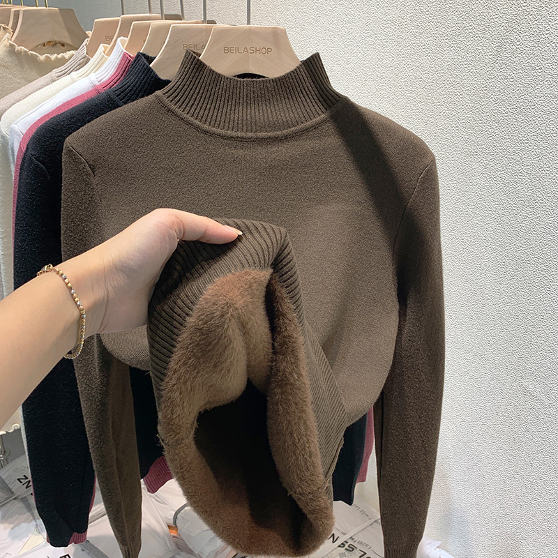 Mid-length plus size Women's Clothing for Autumn and Winter Cute Cartoon Fashion Jacquard Loose Flesh Covering Lazy Knitted Sweater Pullover Sweater Mid-length plus size Women's Clothing for Autumn and Winter Cute Cartoon Fashion Jacquard Loose Flesh Covering Lazy Knitted Sweater Pullover Sweater