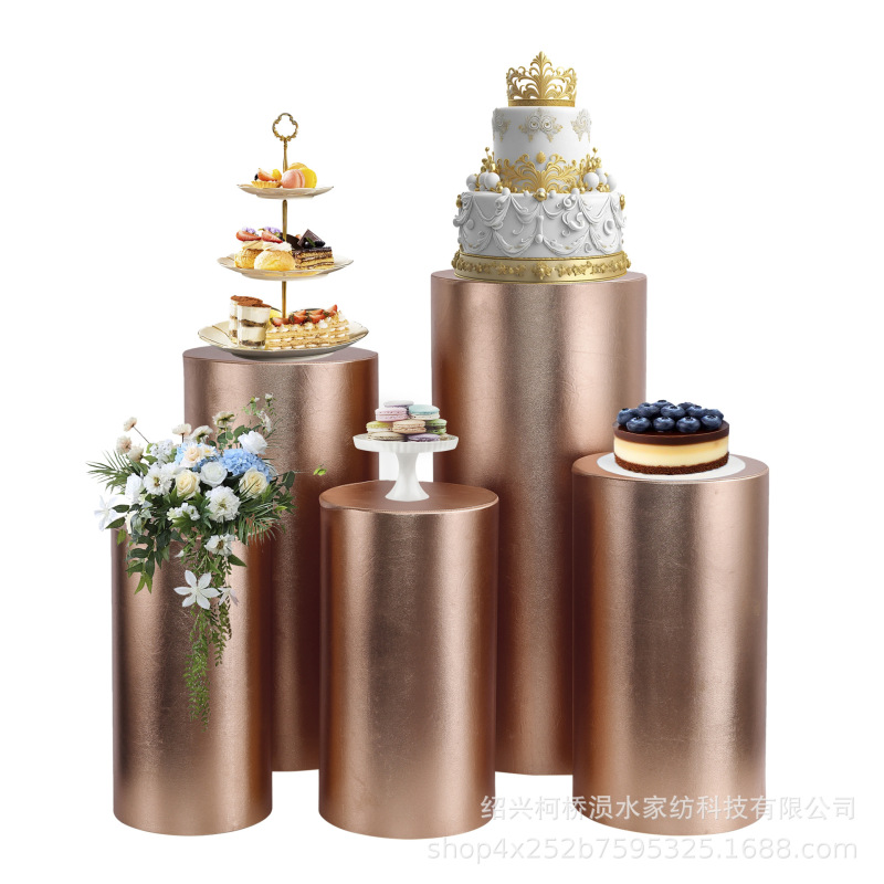 批发ins圆柱桶布套酒店婚礼派对铁艺甜品桌套蛋糕轻奢甜品台盖布|undefined