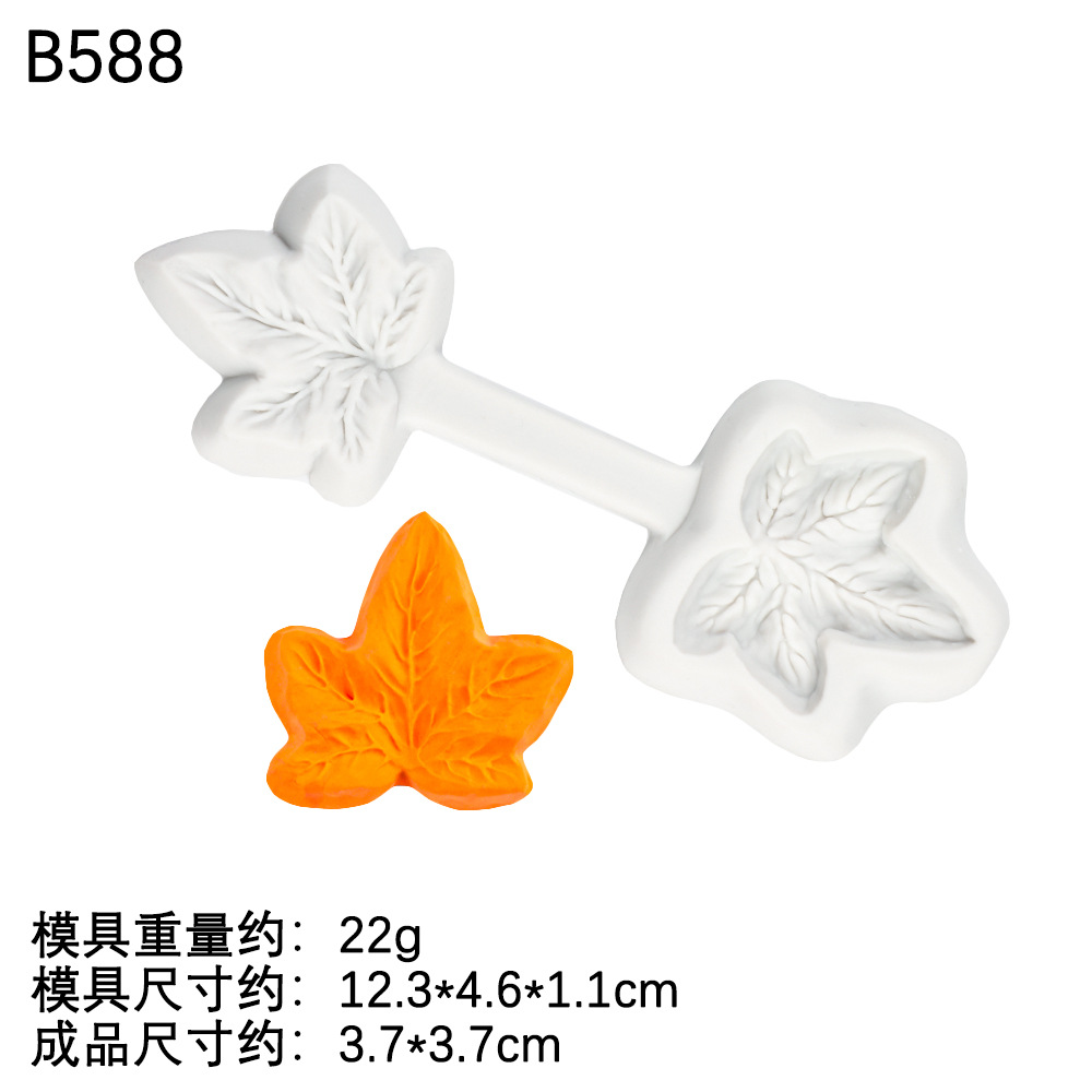 Hoja de arce crisantemo molde de silicona fondant bricolaje horneado pastel de mariposa suave arcilla decorativa molde de herramienta de cerámica blanda
