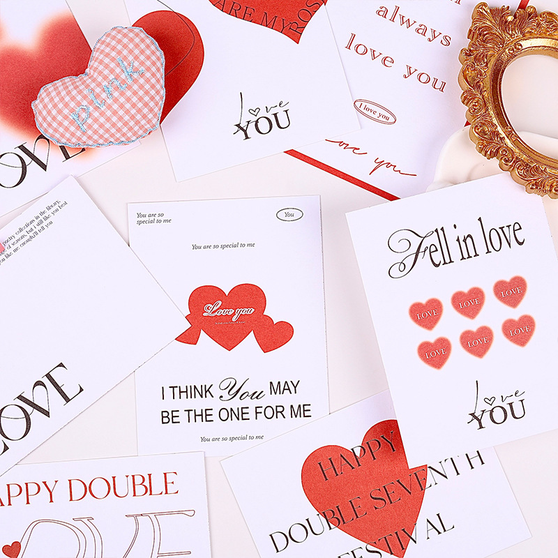 深爱你系列卡片鲜花礼品氛围艺术卡片英文爱心卡花艺装饰卡明信片