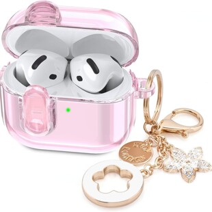 Применимо Apple airpods4 наушники чехол сплошной прозрачный мягкий чехол bluetooth наушники чехол TPU гарнитура