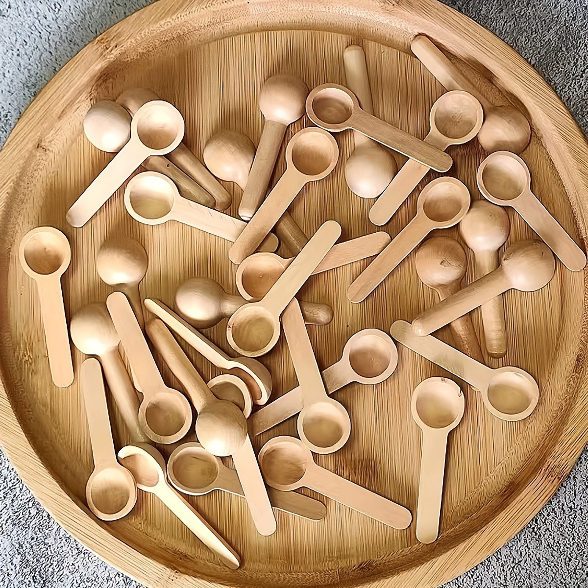 Mini cucharada de madera cucharada de café cucharada de leche en polvo cucharada de agua de loto cucharada de miel cucharada de madera mini cucharada