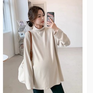 Maternity Tops for Autumn and Winter, Thick German Velvet Base Layer Shirts, 2024 New Style, Loose Long Sleeves, Fashionable and Versatile