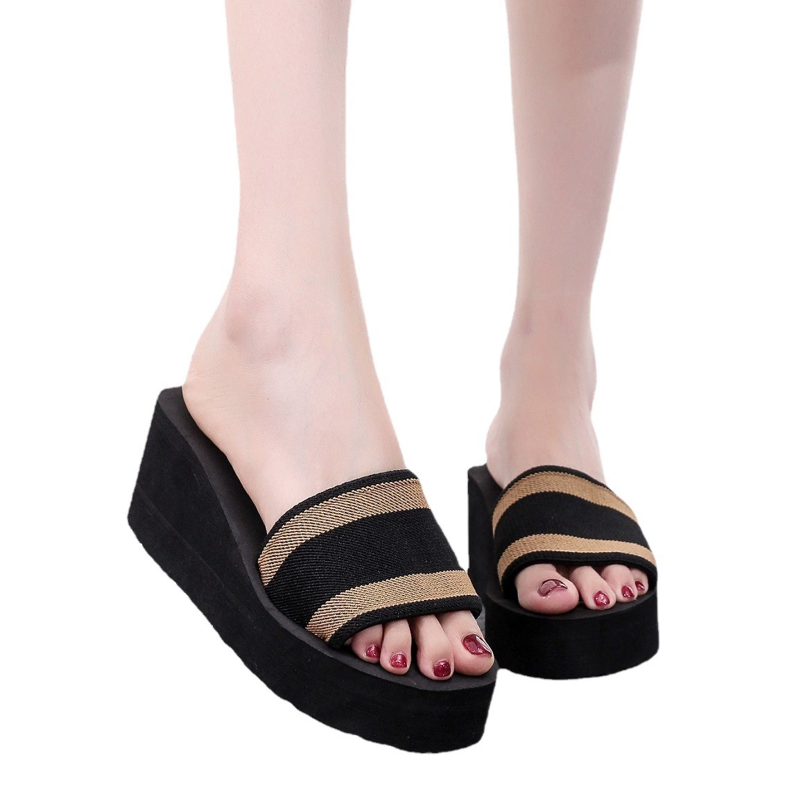 Женские летние тапочки, верхняя одежда, на толстой подошве, новые модные магазины без коробки, пляжные домашние летние сандалии