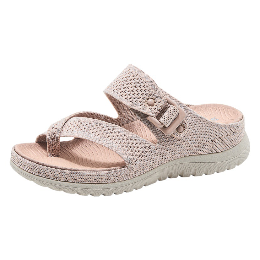 L1902-2 Sandalias deportivas y de ocio europeas y americanas de Amazon, nuevas sandalias de mujer con suela gruesa y corte de velcro 2025