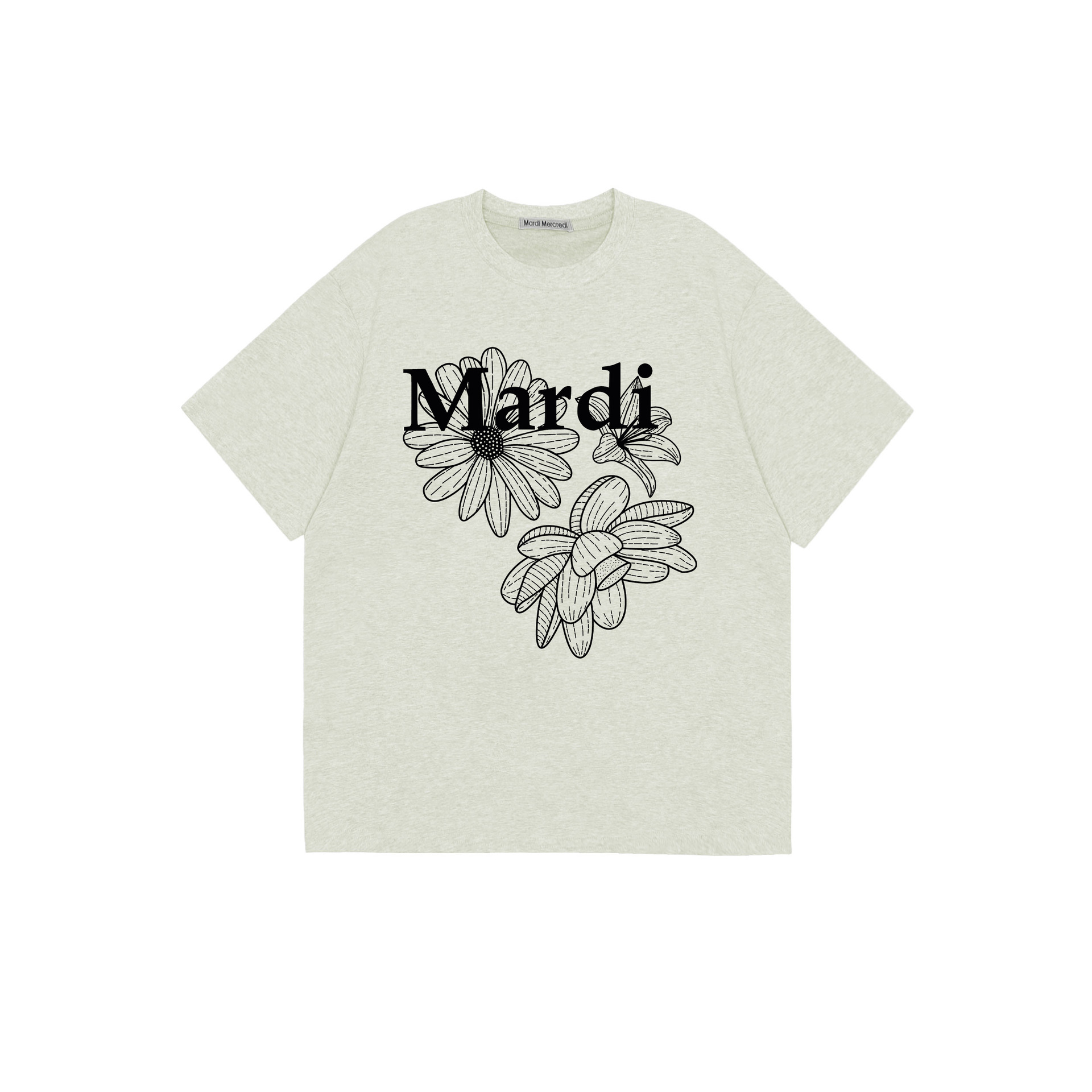 2025 新マルディ半袖右肩スリムフィットゴールドハイシルバー同スタイルデイジードックスフード犬 Tシャツホットガール着用