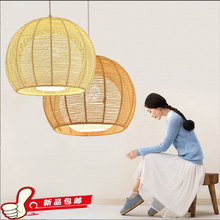 新中式吊灯茶室过道走廊民宿餐厅客厅手工藤编房间装饰楼梯灯笼