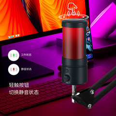 Multicolor RGB ambient light USB computer live streaming voice-over microphone mobile recording gaming voice capacitor microphone