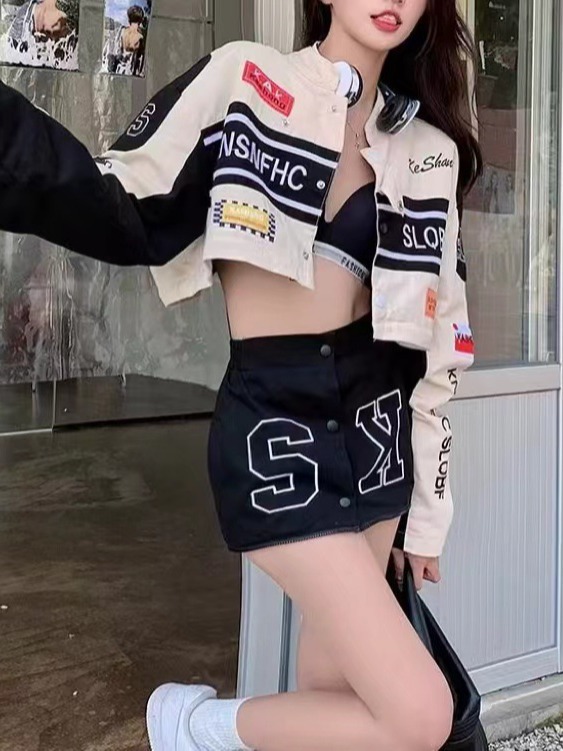 Estilo americano retro de doble capa Pu Shuai coche de trabajo hombres y mujeres de primavera y otoño suelta de alto grado desmontable chaqueta de dos piezas chaqueta