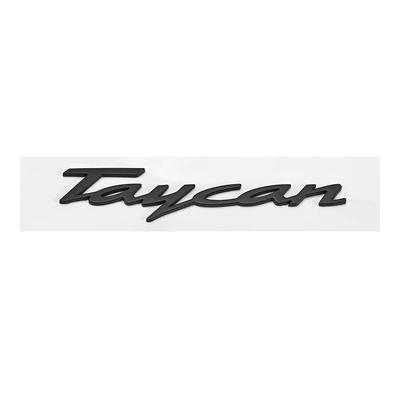 Car logo: Panamela English logo - matt-black-taycan