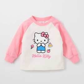 2026春秋款日系Kitty凯蒂猫粉色女童长袖T恤可爱