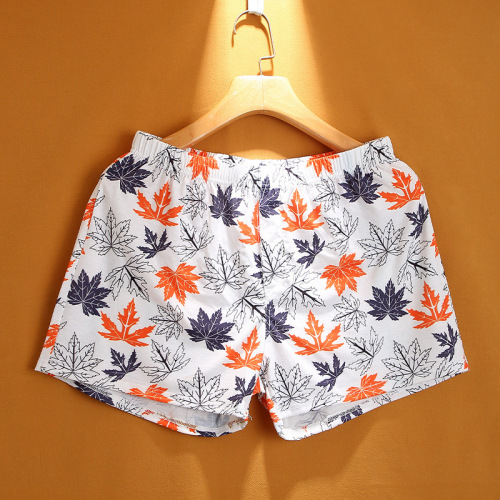 Factory direct sale men's A-line pants pure cotton loose large size straight-leg pants fat man sleep shorts three-quarter pants wholesale