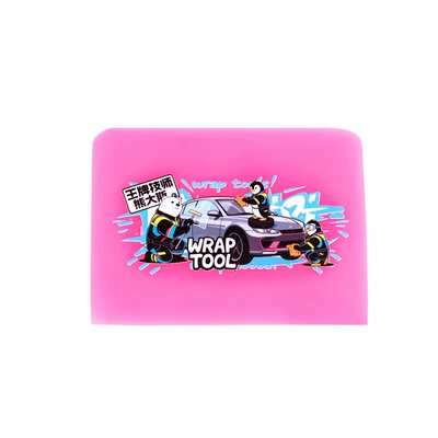 Cool Nice Car Film Application Tool, Car Wrap Scraper, Tpu Rubber Scraper, Dual-Edged Multifunctional Water Removal Scraper Tool (Car cleaning tools) - pink-medium-size-10cm