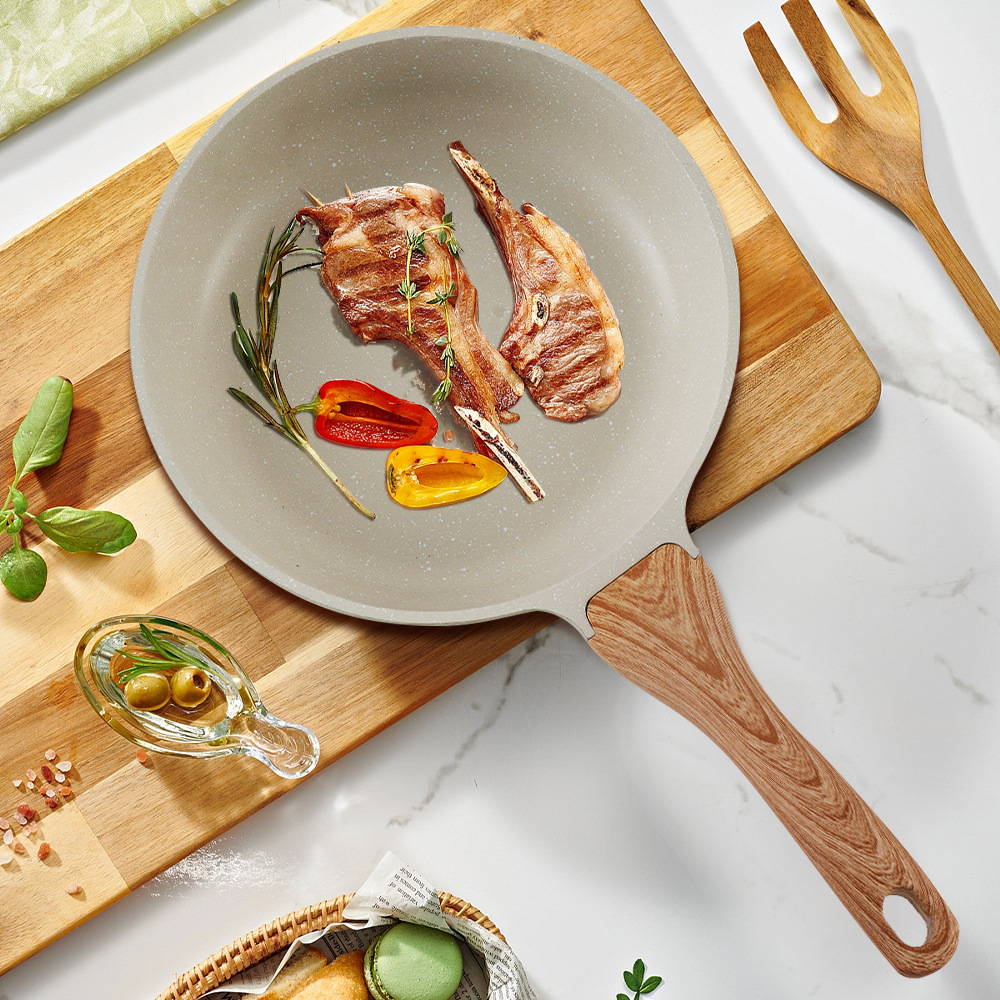 Estrella ganadora Comercio exterior exclusivo para el hogar sopa de estofado Carne frita leche estofada multifuncional sartén antiadherente conjunto de cuatro piezas