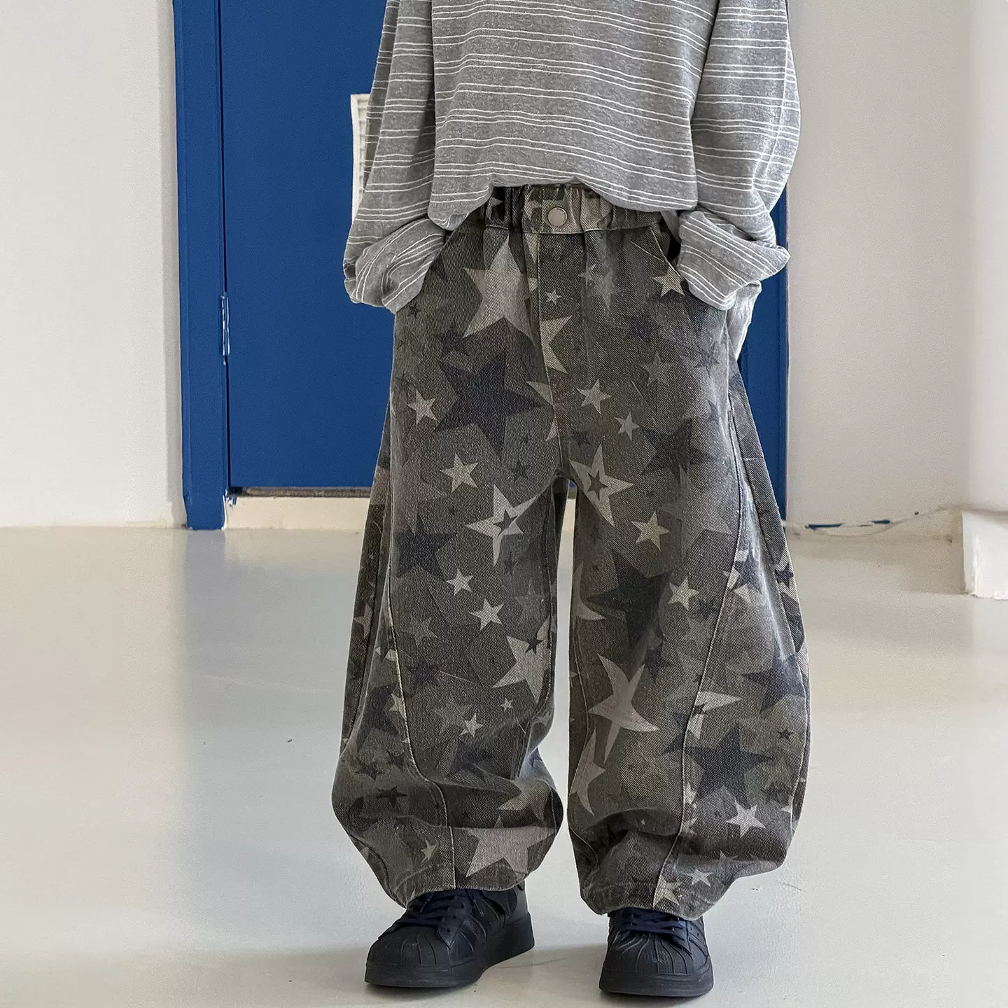 棉小铺男童牛仔裤儿童春季韩版2026新款潮酷宽松弯刀裤童装裤子