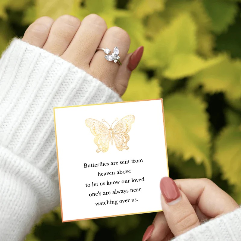 925 Sterling Silver Material 925 Sterling Silver Butterfly Open Rings