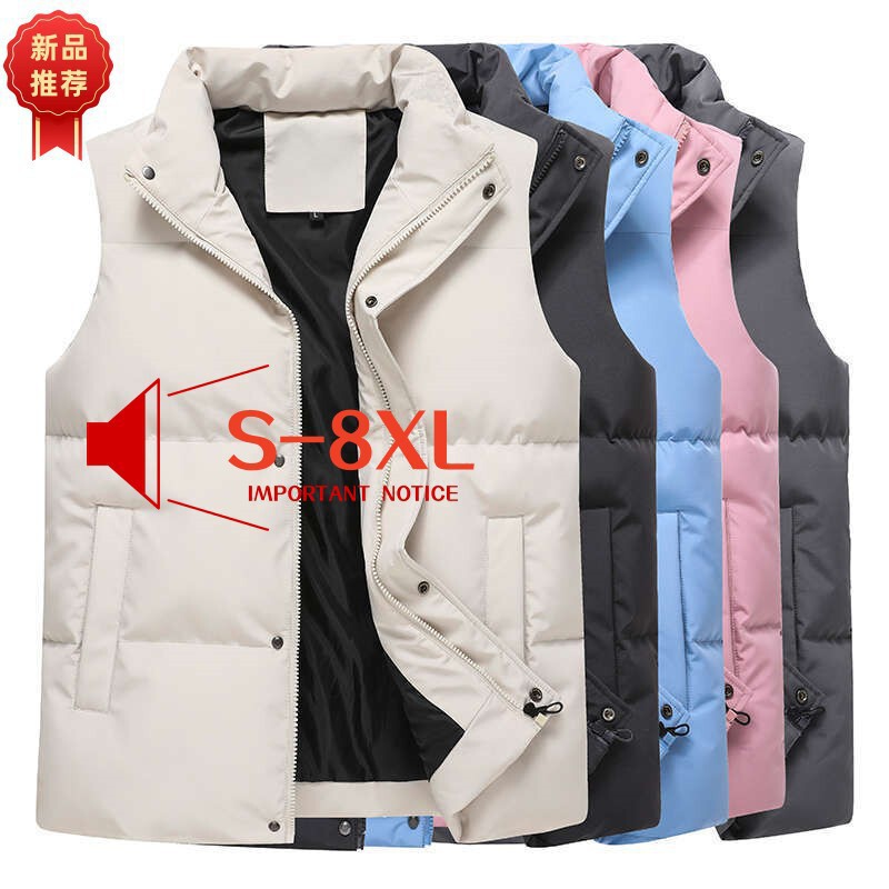 219 Men's Vest Autumn/Winter New Trendy Brand Large Size Thickened Warm Vest Jacket Manufacturer Wholesale