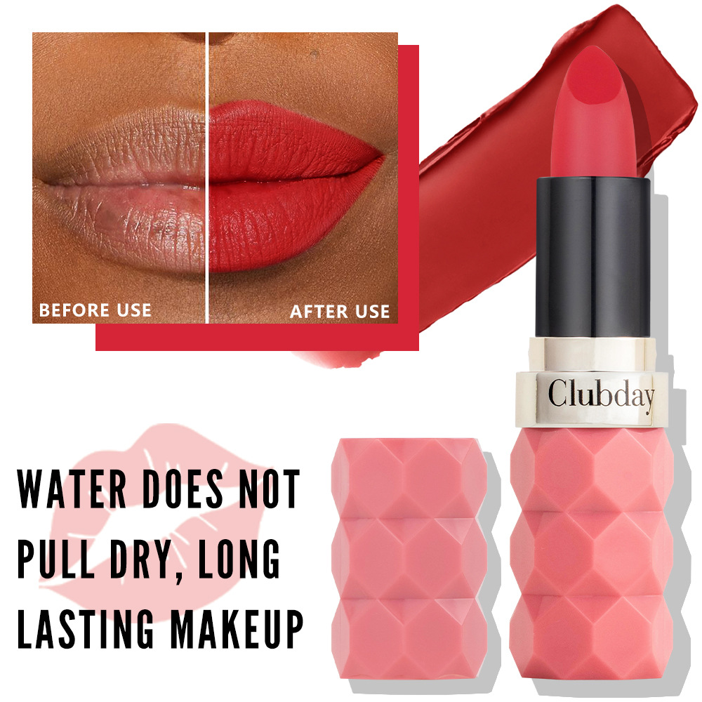 Clubday diamond-cut matte lipstick, non-fading and non-sticky velvet 8-color matte lipstick undefined