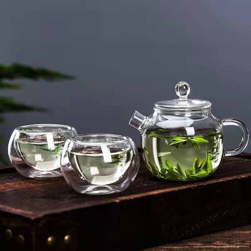 Glass small teapot small giant wheel tea pot high borosilicate glass with lid teapot small tea pot tea brewing pot 150ml pot