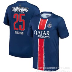 クロスボーダー 24-25 チャンピオンズリーグ パリ シリーズ ジャージ ファンバージョン ドゥエ No.14 デンベレン No.10 旧サッカーユニフォーム