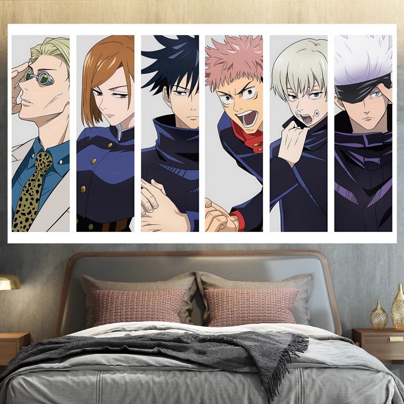 Japanese-style anime spell battle background cloth cartoon hanging cloth room wall layout bedside wall cloth decorative painting tapestry