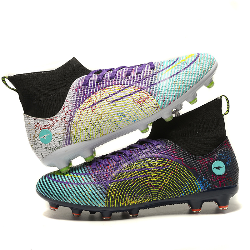 2022 nuevos fgtf zapatos de fútbol de los hombres transpirable resistente al desgaste de los hombres de alto largo y corto de uñas zapatos de fútbol moda Comercio exterior más tamaño