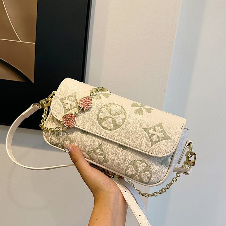 Borsa a tracolla quadrata retrò vintage con catena per donna_voghion.com
