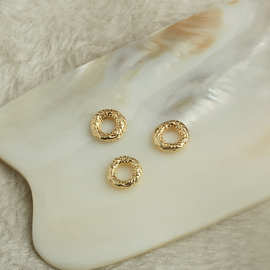 14k包金保色祥云圈隔片 diy手工饰品配件 螺纹乾坤编绳连接闭口圈