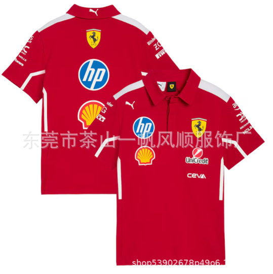 Cross-border cross-country racing suit 2025 new hot-selling short-sleeved Polo shirt versatile handsome European and American size loose version