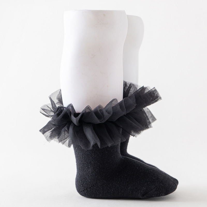 2 pair Toddlers Princess singer stage performance white socks for baby