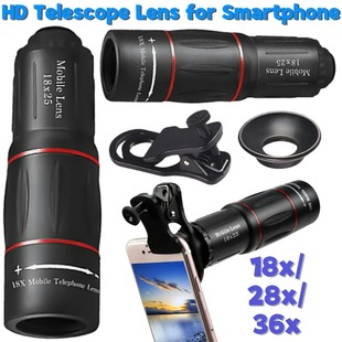 Popular Telephoto Mobile Phone Lens 18X25 Concert High-Definition High-Power Monocular Telescope External Connected to Mobile Phone for Photography