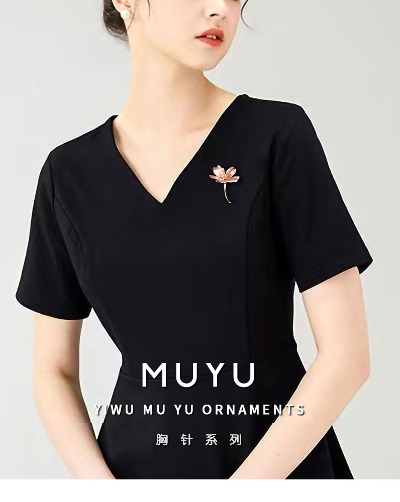 复古文艺浪漫樱花胸针 时尚高级感花朵胸花 小众新品