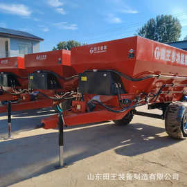 双圆盘撒肥机 大型液压撒粪车 10方牵引式有机肥撒肥车价格图片