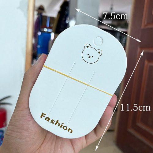 100 pieces in a bundle jewelry packaging high-end cards hot stamping cardboard hair accessories hang tag hanging card manufacturer wholesale