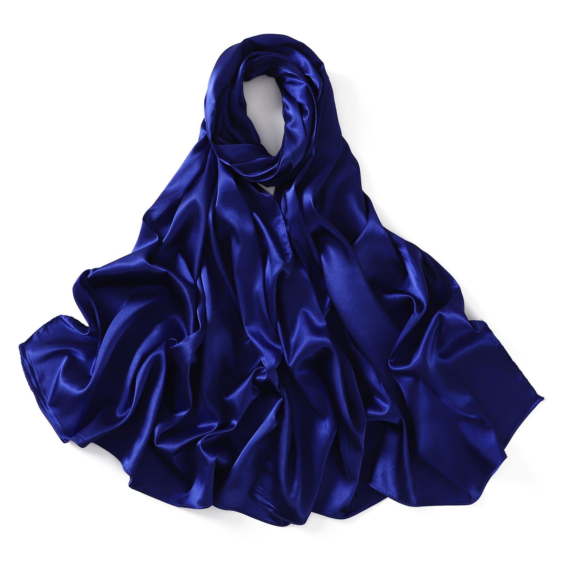 Solid Satin I mitation Lange Indonesische Monochrome Parel Kleur Ding Bag Hoofddoek Cover Vrouwen Zijden Sjaal_voghion.com