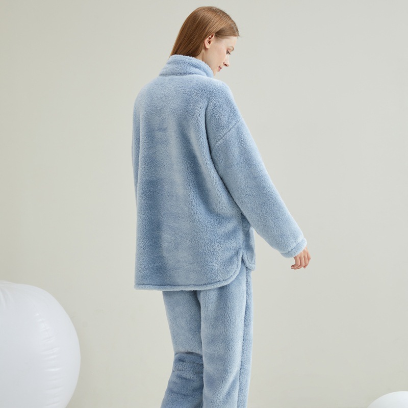 GraceChic GraceChic 2024 New Couple Coral Fleece Pajama Plus Size European And American Cross-Border Christmas Homewear Set_voghion.com