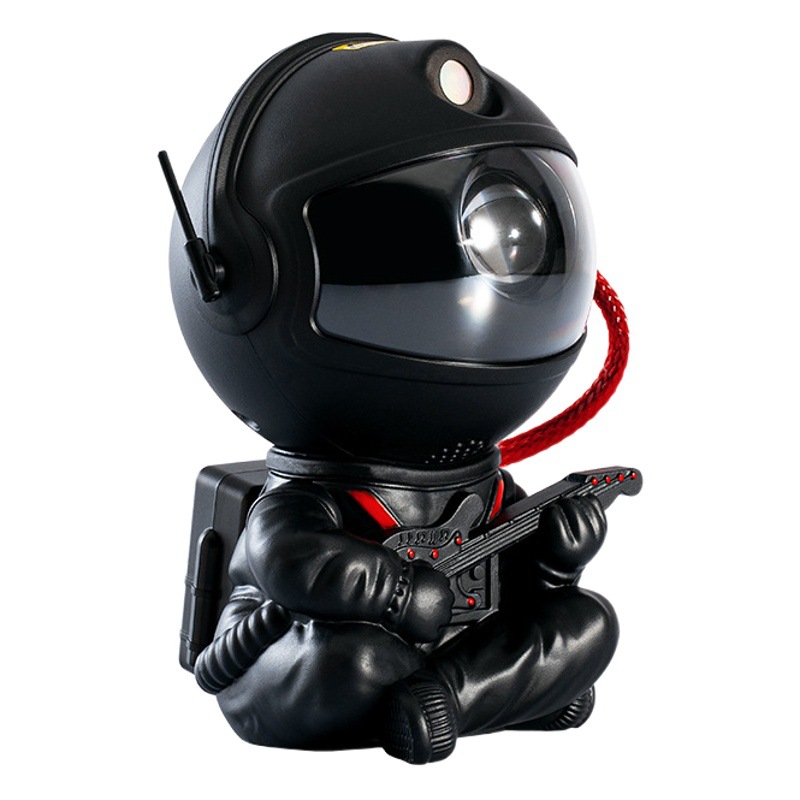 Creativo lindo colorido luz de la noche guitarra astronauta estrellado cielo estrellado LED atmósfera láser lámpara de proyección