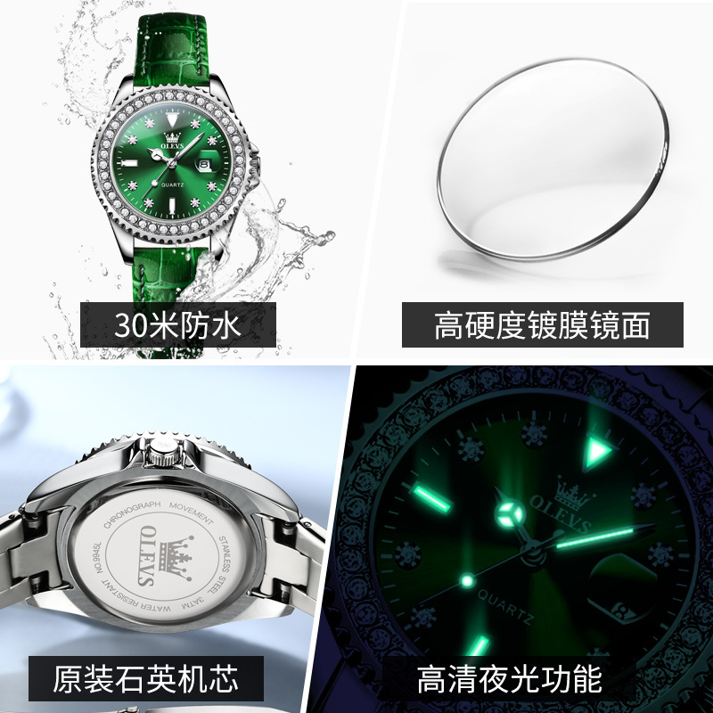 2025新型の欧利時ブランドの腕時計の対外貿易は水晶の時計を入れてシンプルにします。