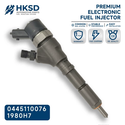 0445110076, suitable for Peugeot 206, 307, Citroen C5, and Fiat 2.0 HDi diesel fuel injectors