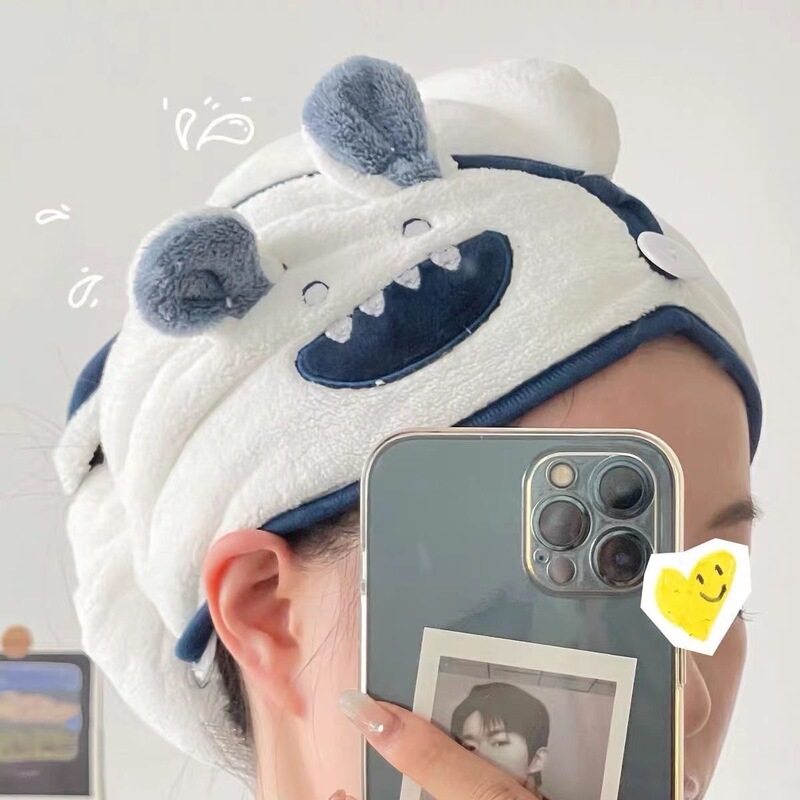South Korea little monster hair-drying cap hair-drying towel cute shower cap thickened soft absorbent shampoo hair-free Wholesale