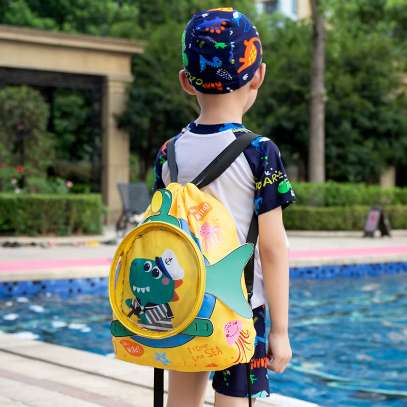 Swimming Bag Children's Dry and Wet Separate Waterproof Storage Bag Boys and Girls Sports Portable Cute Cartoon Beach Backpack