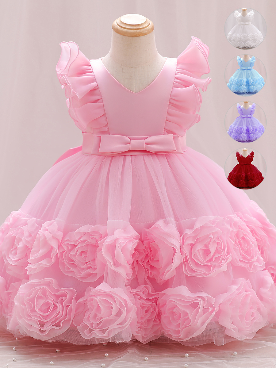 Children's Dress Princess Dress Summer Dress Western Girl's Mesh Dress Piano Performance Dress Baby Girl's dress Summer