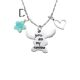Stitch necklace stainless steel 30mm round pendant laser marking daughter stitch pendant necklace