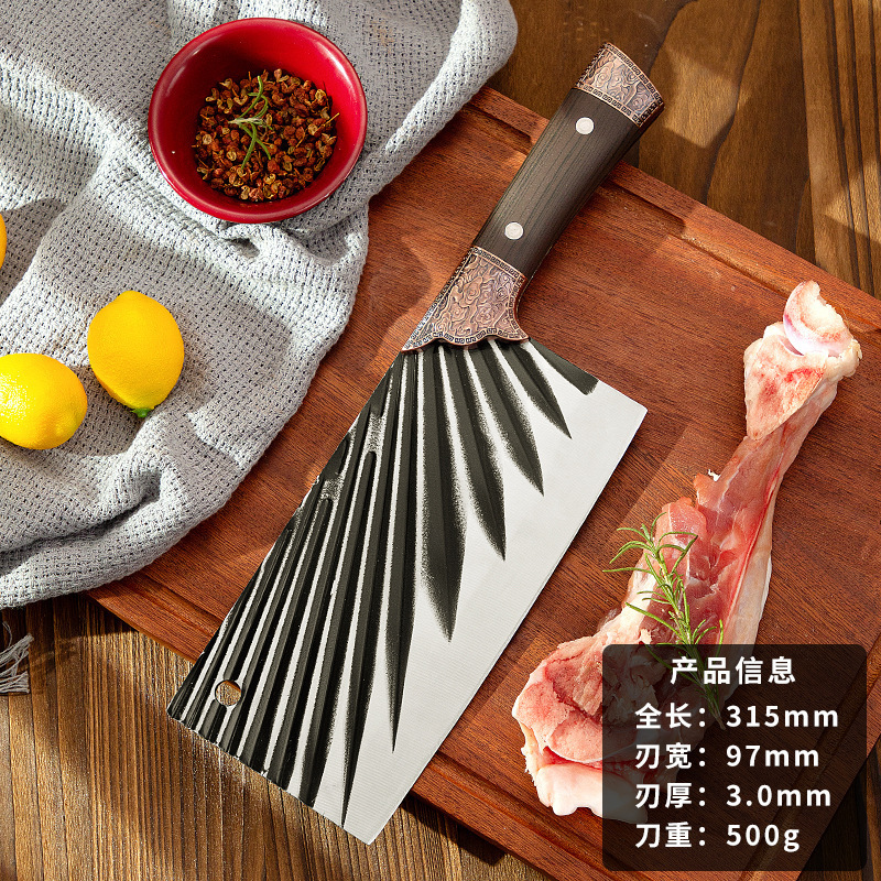 Cuchillo de cocina de varios estilos de Jianghu forjado a mano cuchillo de cocina de doble uso cuchillo de corte de carne cuchillo de corte de hueso cuchillo de corte Yangjiang