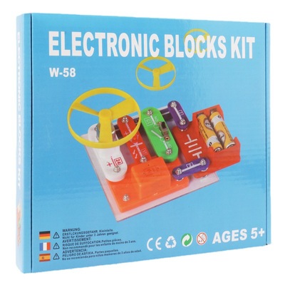 儿童科学diy收音机电路玩具实验益智科学电子积木可编程积木|ms