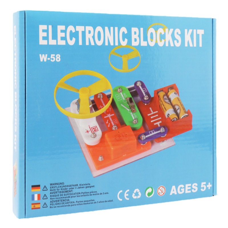 儿童科学diy收音机电路玩具实验益智科学电子积木可编程积木|ms