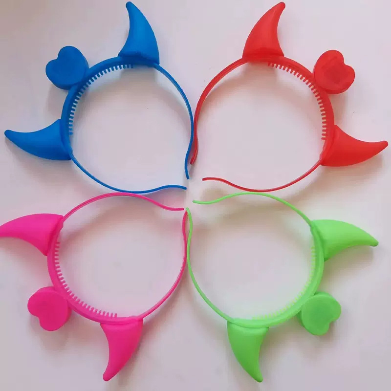 Amazon comercio exterior concierto brillo animador cabello tocado de cuerno de buey para niños corpos de cabello jardín de infantes