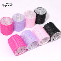 Aluminum-foil fringe curling rod with a 5cm diameter, self-adhesive top volume curler, plain color setting curling iron hollow curler