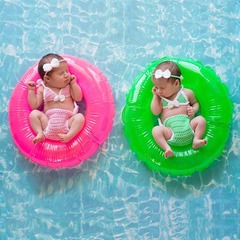 Knitting Girl Baby Summer Bikini Swimwear Photo Prop Set of Three Beachwear